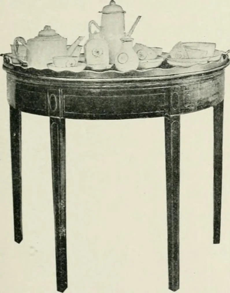 An illustration from Furniture of the olden time, 1902, leaf 259