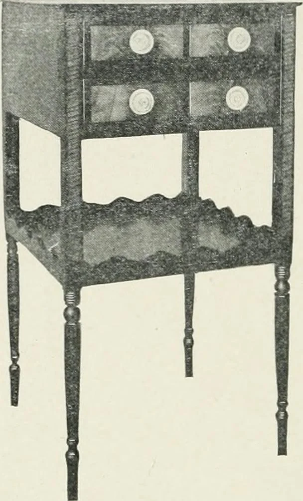 An illustration from Furniture of the olden time, 1902, leaf 264
