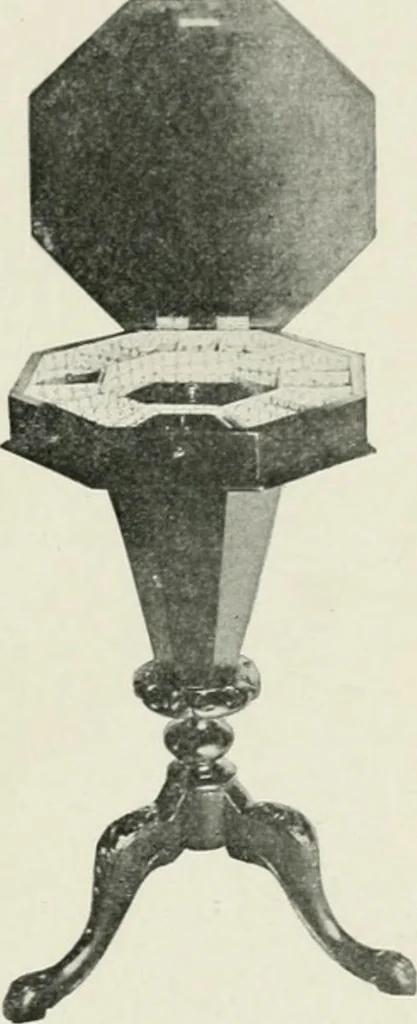 An illustration from Furniture of the olden time, 1902, leaf 271