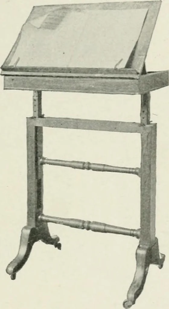 An illustration from Furniture of the olden time, 1902, leaf 297