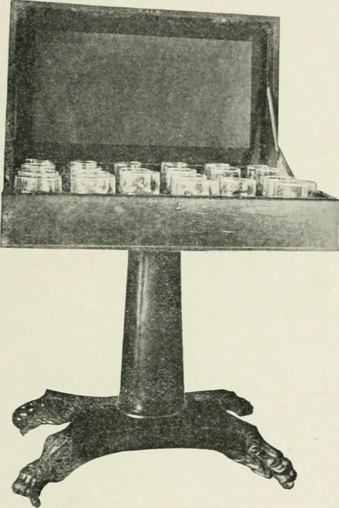 An illustration from Furniture of the olden time, 1902, leaf 299