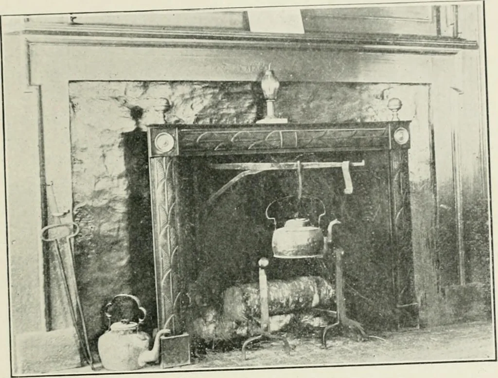 An illustration from Furniture of the olden time, 1902, leaf 323