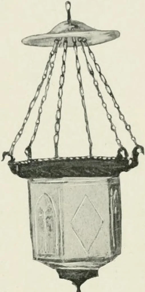 An illustration from Furniture of the olden time, 1902, leaf 337