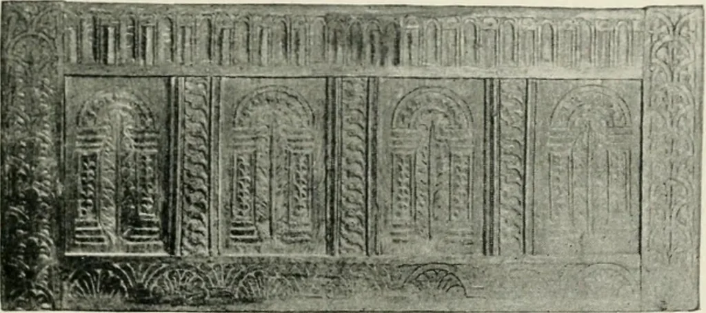An illustration from Furniture of the olden time, 1902, leaf 35