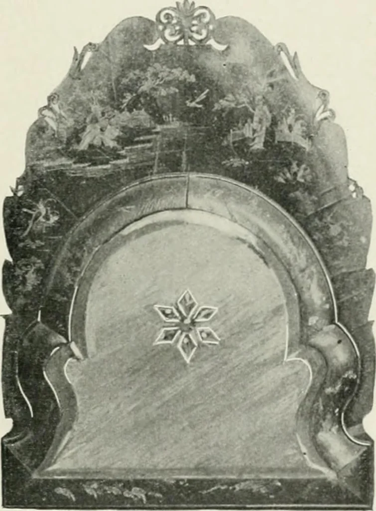 An illustration from Furniture of the olden time, 1902, leaf 361