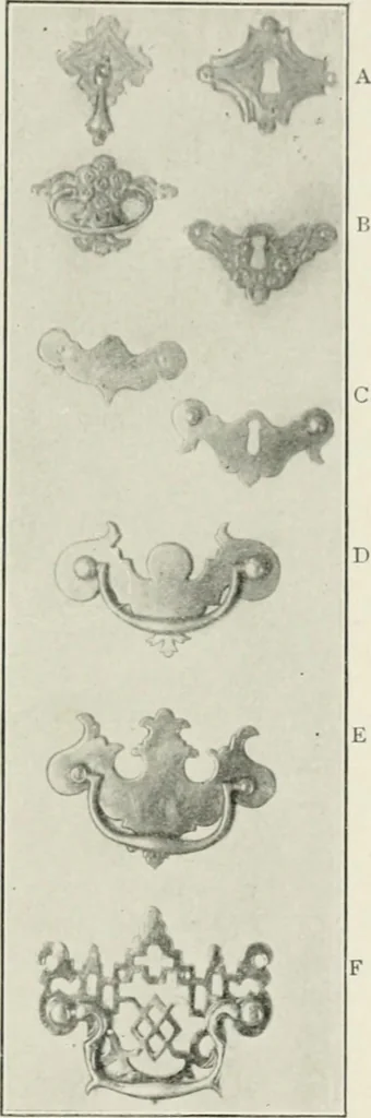 An illustration from Furniture of the olden time, 1902, leaf 45