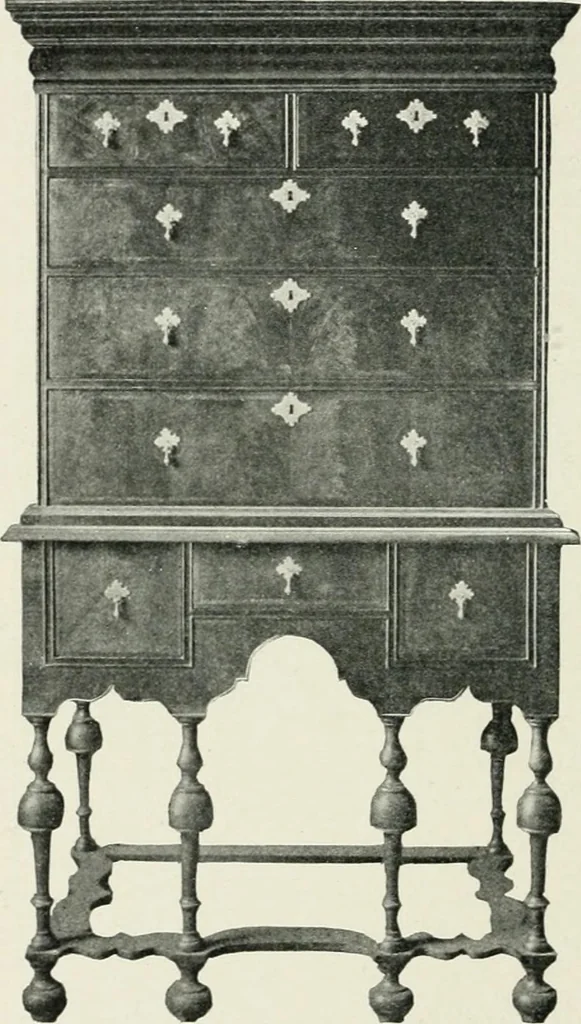 An illustration from Furniture of the olden time, 1902, leaf 46