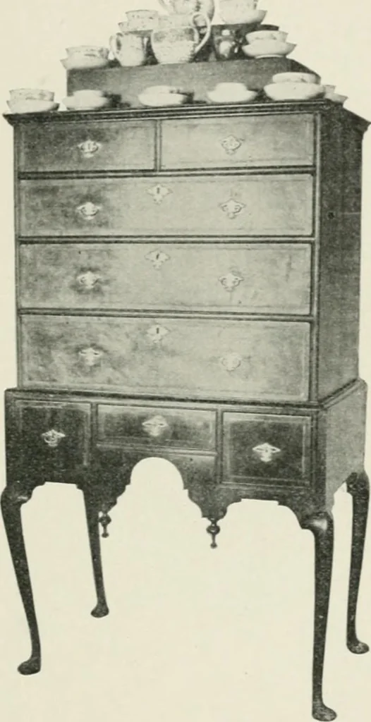 An illustration from Furniture of the olden time, 1902, leaf 49
