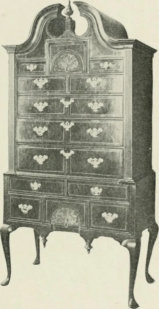 An illustration from Furniture of the olden time, 1902, leaf 51