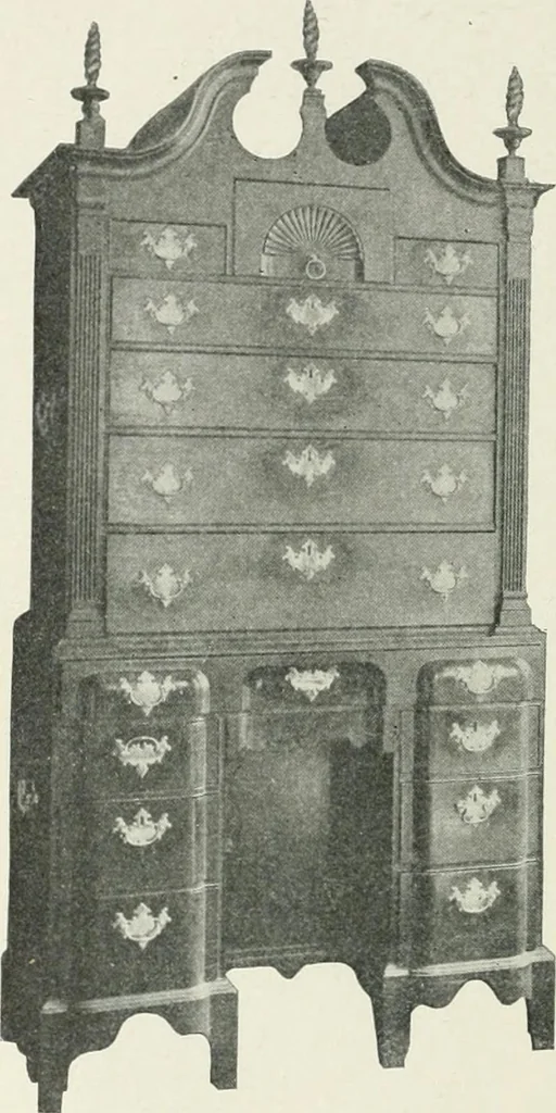 An illustration from Furniture of the olden time, 1902, leaf 54