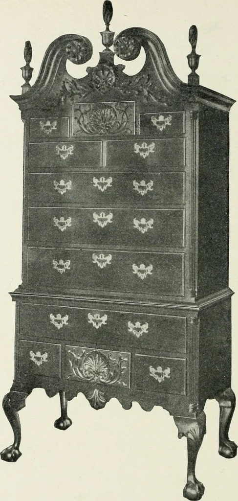 An illustration from Furniture of the olden time, 1902, leaf 60