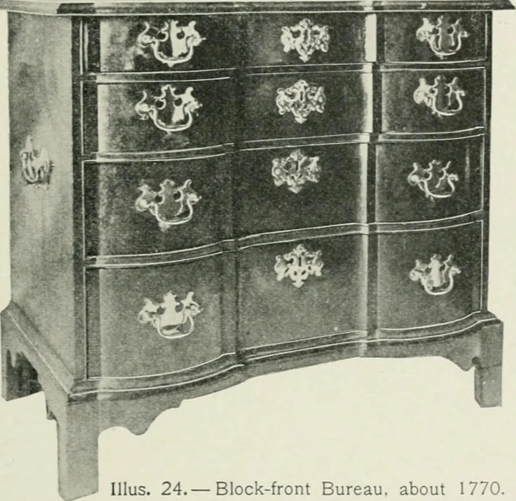 An illustration from Furniture of the olden time, 1902, leaf 65