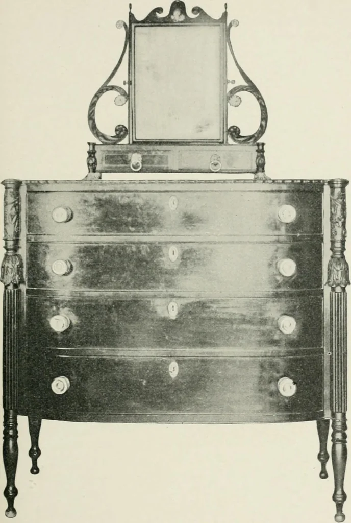 An illustration from Furniture of the olden time, 1902, leaf 75