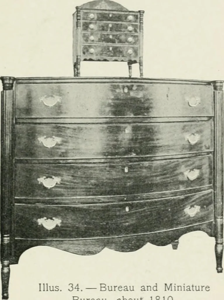 An illustration from Furniture of the olden time, 1902, leaf 77