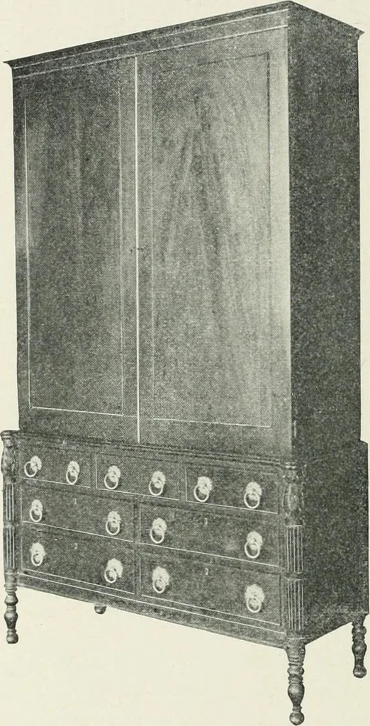 An illustration from Furniture of the olden time, 1902, leaf 78