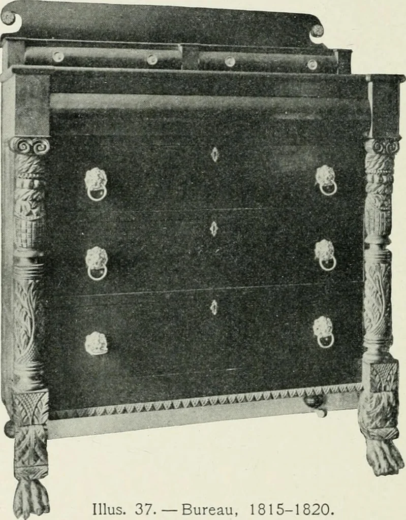 An illustration from Furniture of the olden time, 1902, leaf 80