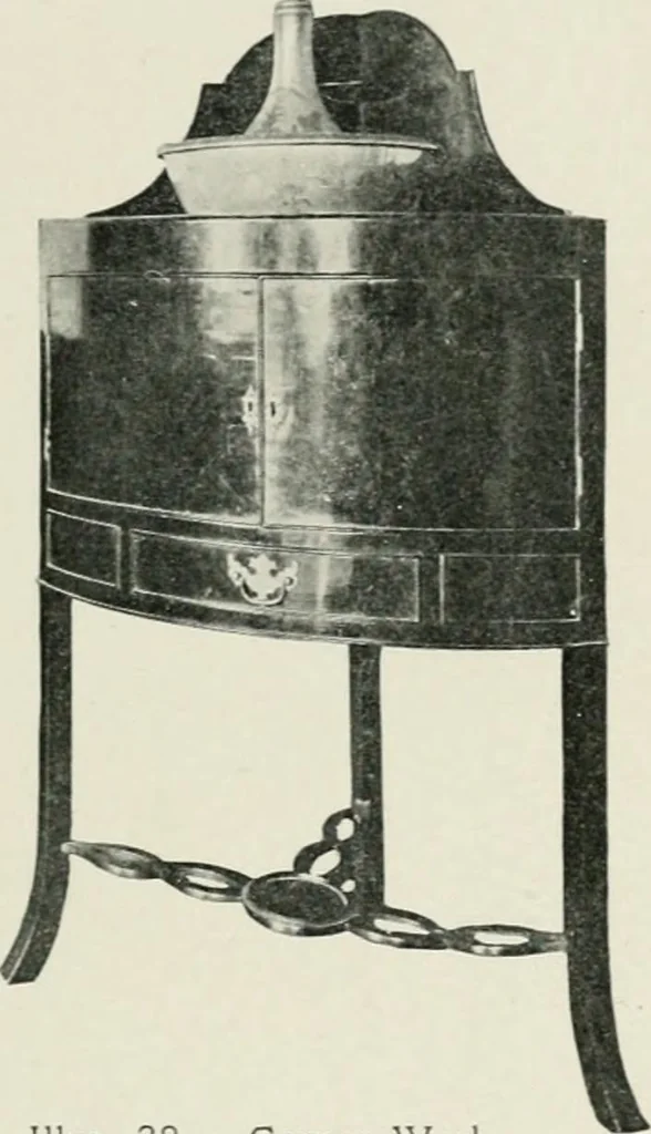 An illustration from Furniture of the olden time, 1902, leaf 81
