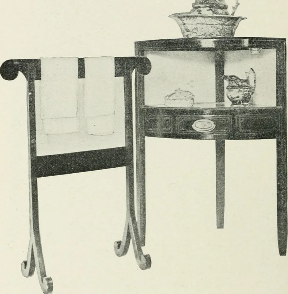An illustration from Furniture of the olden time, 1902, leaf 82