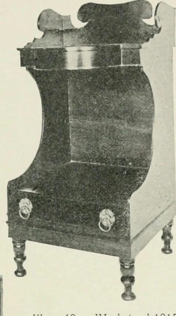 An illustration from Furniture of the olden time, 1902, leaf 83