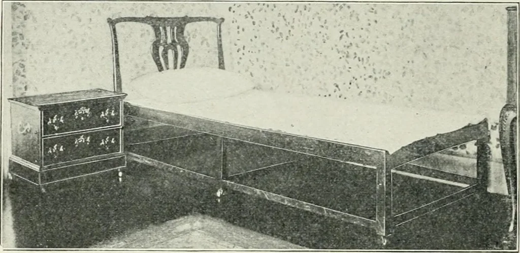 An illustration from Furniture of the olden time, 1902, leaf 86