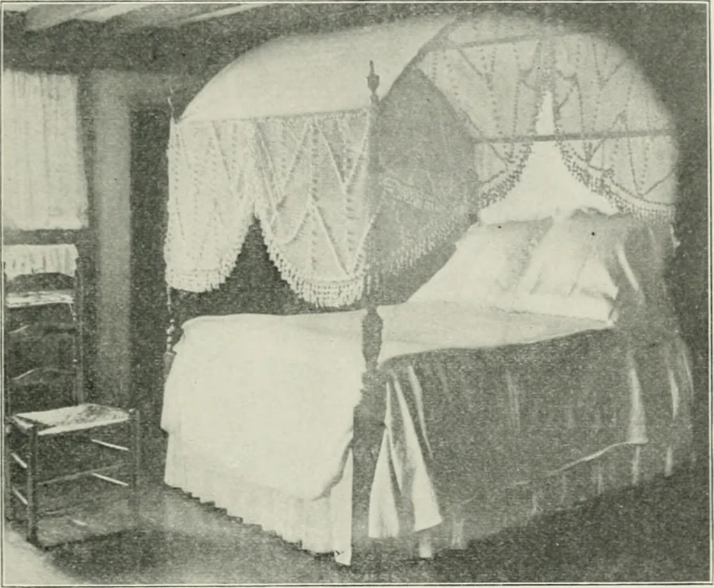 An illustration from Furniture of the olden time, 1902, leaf 87