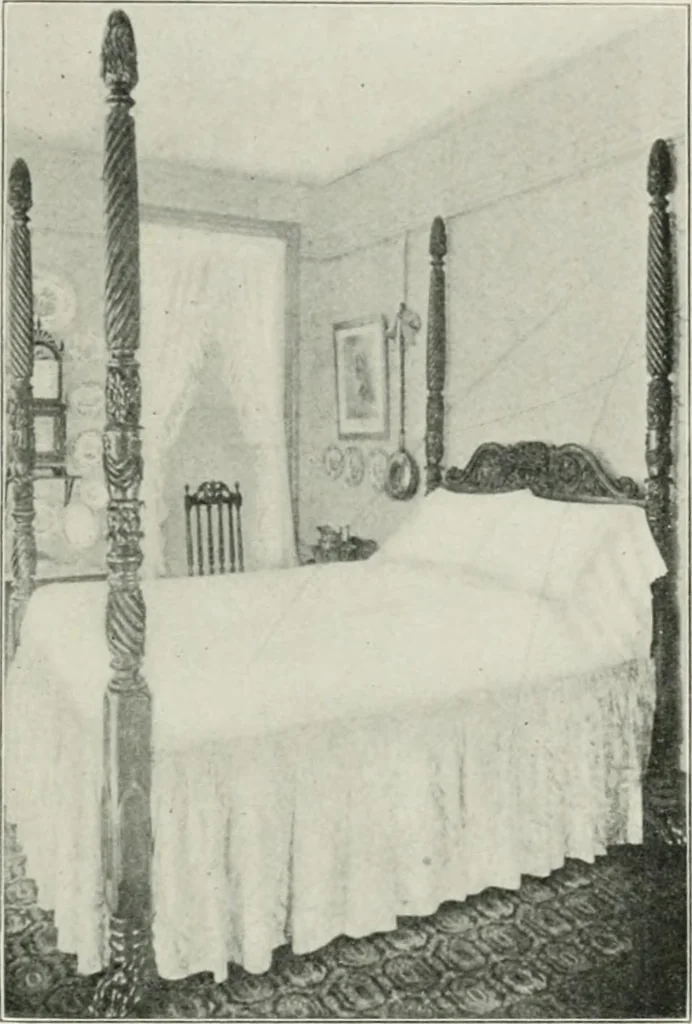 An illustration from Furniture of the olden time, 1902, leaf 97