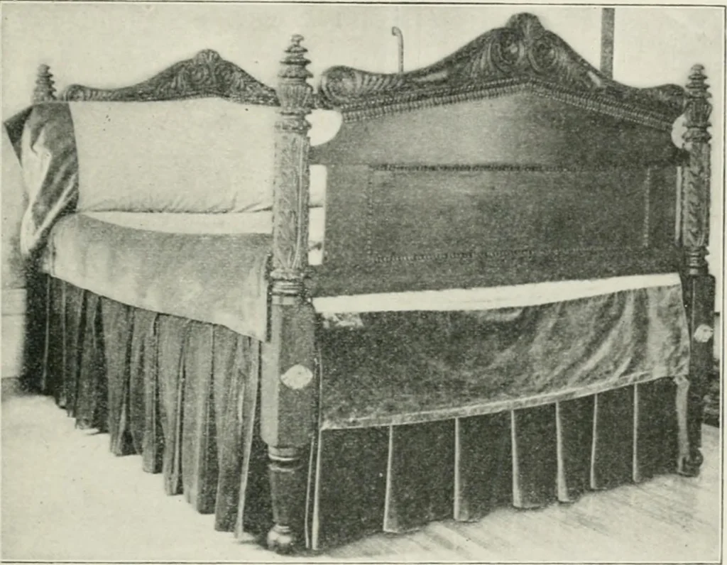 An illustration from Furniture of the olden time, 1902, leaf 99