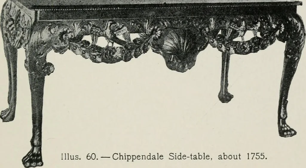 An illustration from Furniture of the olden time, 1913, leaf 112