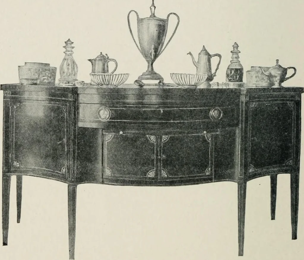 An illustration from Furniture of the olden time, 1913, leaf 121