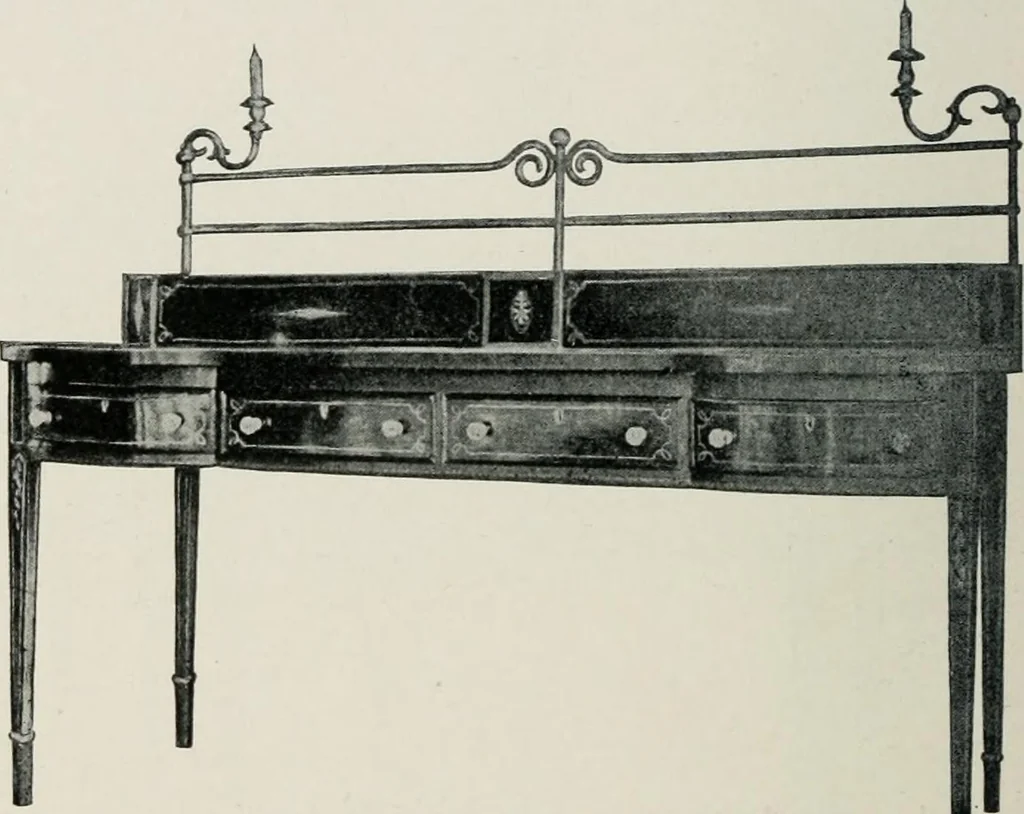 An illustration from Furniture of the olden time, 1913, leaf 123