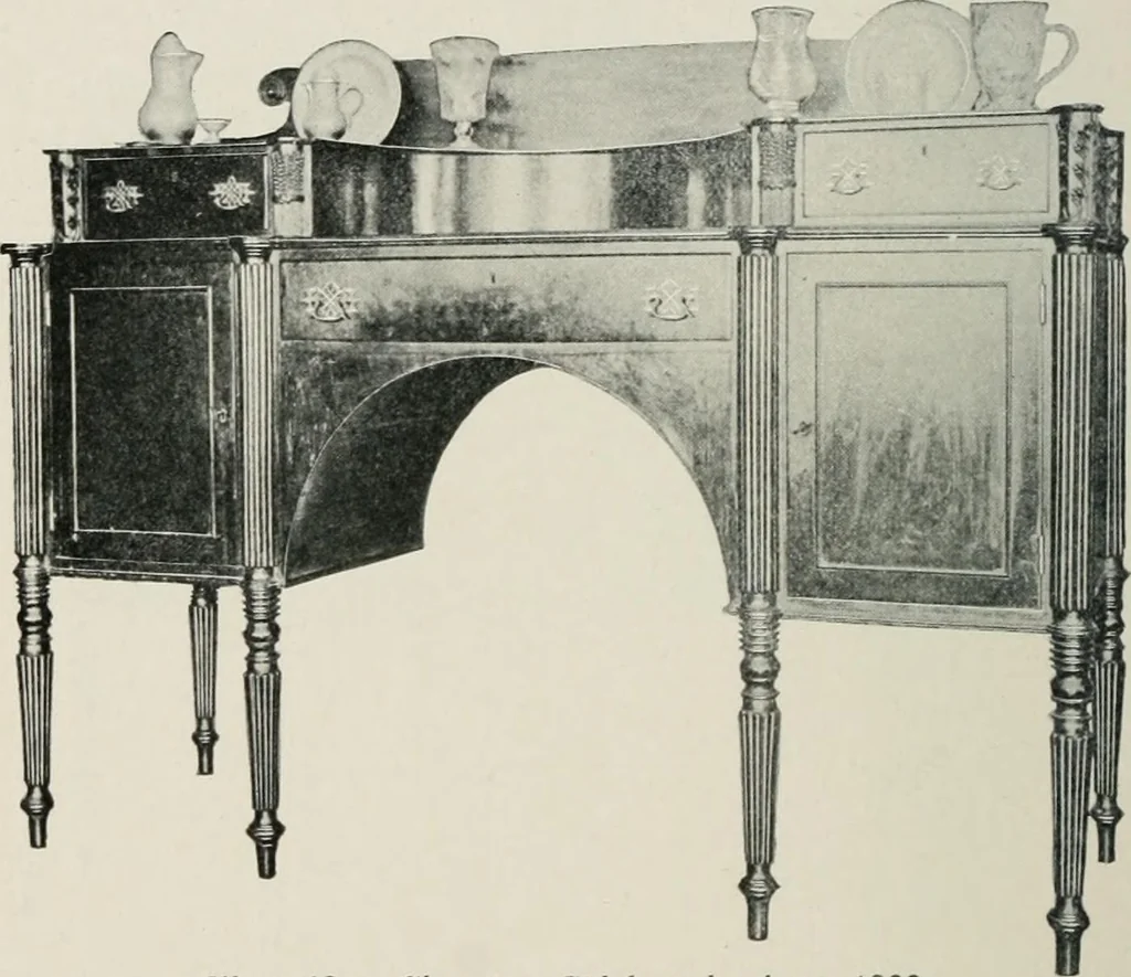 An illustration from Furniture of the olden time, 1913, leaf 125
