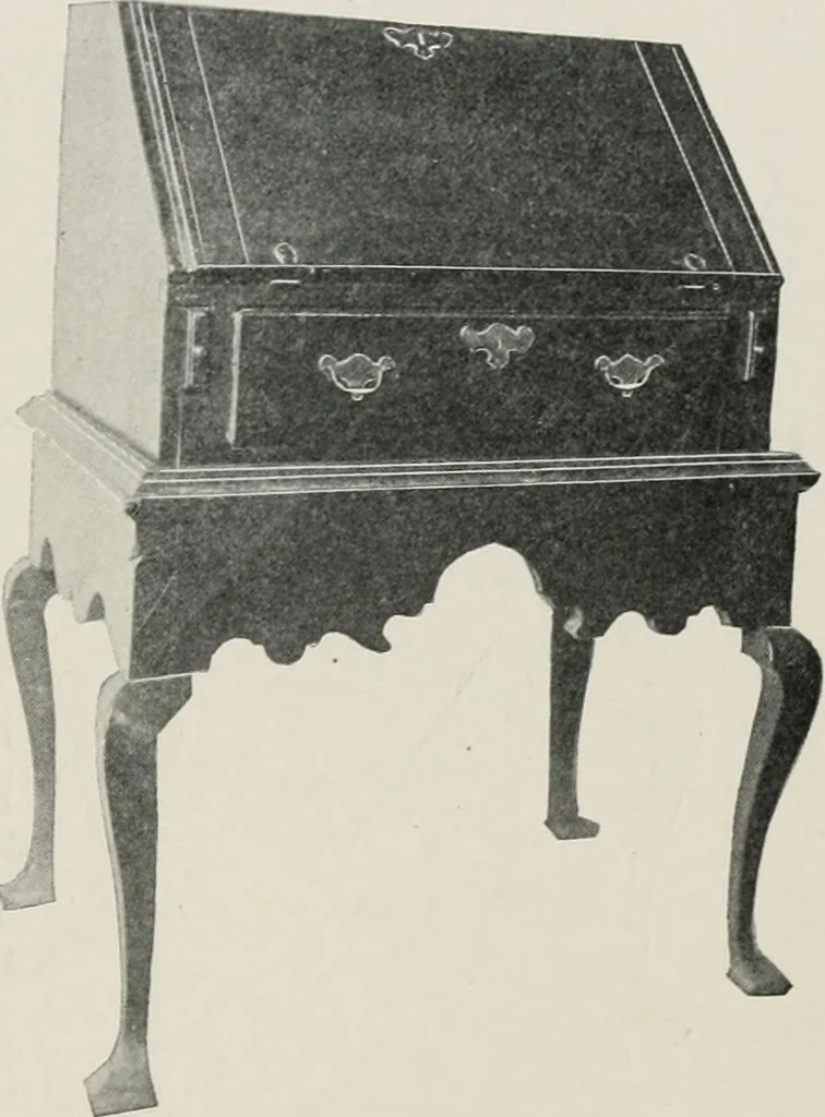 An illustration from Furniture of the olden time, 1913, leaf 134