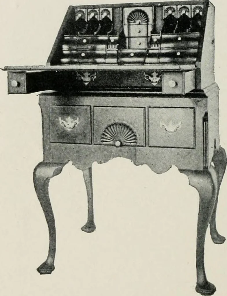 An illustration from Furniture of the olden time, 1913, leaf 135