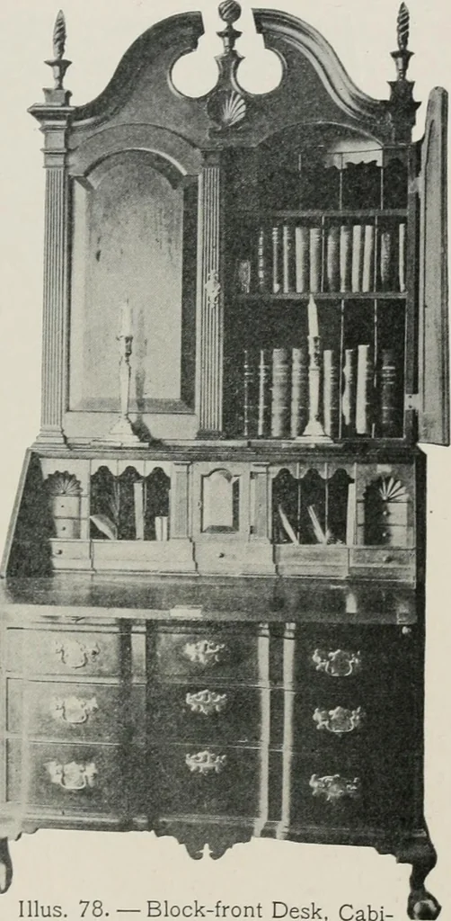 An illustration from Furniture of the olden time, 1913, leaf 138
