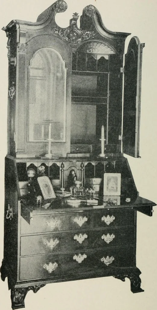 An illustration from Furniture of the olden time, 1913, leaf 141