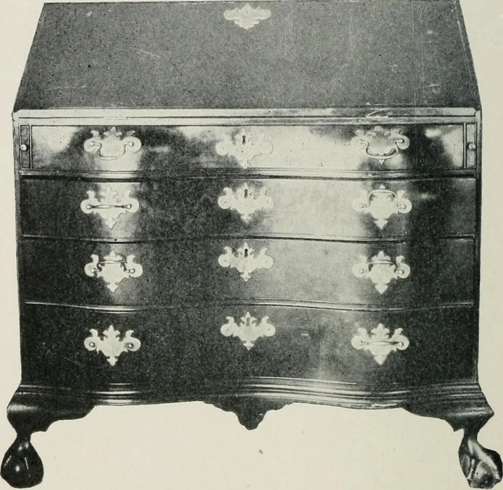 An illustration from Furniture of the olden time, 1913, leaf 147