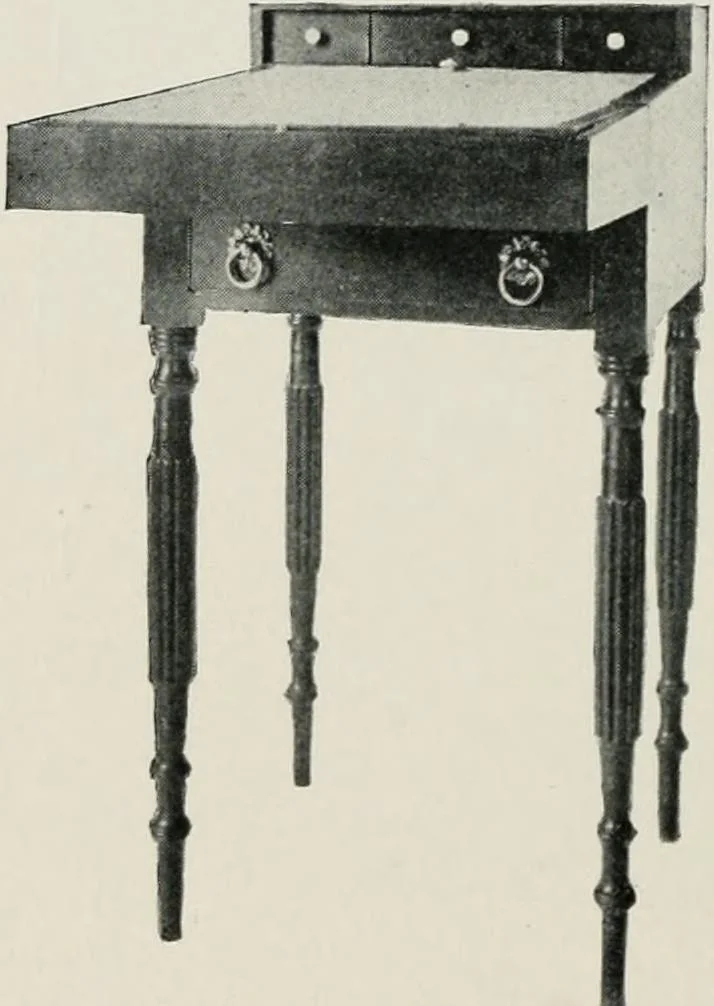 An illustration from Furniture of the olden time, 1913, leaf 159