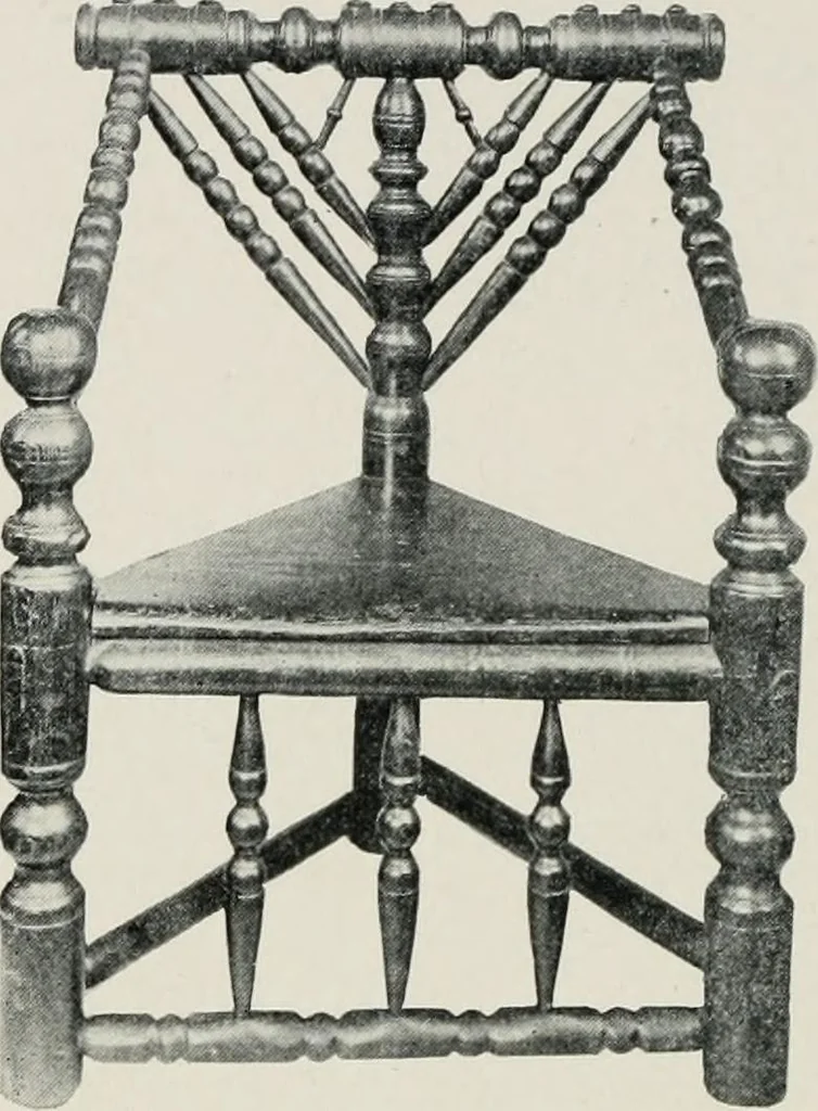 An illustration from Furniture of the olden time, 1913, leaf 163