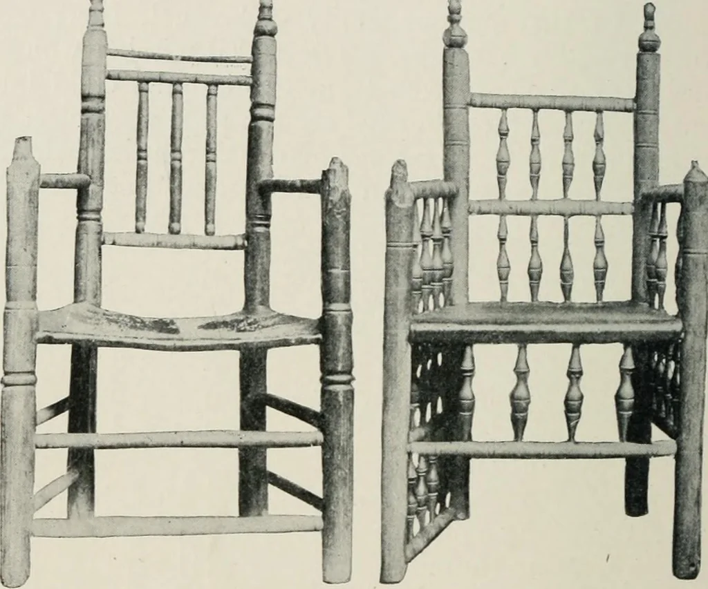 An illustration from Furniture of the olden time, 1913, leaf 165