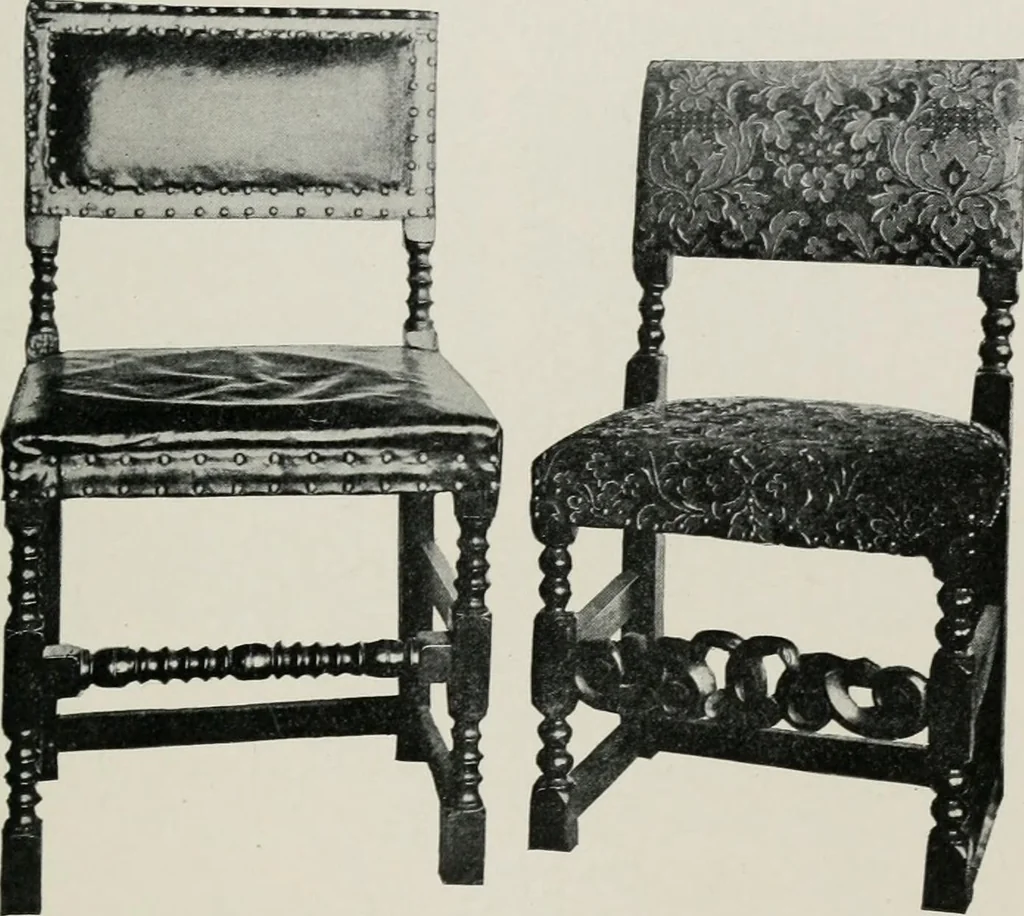 An illustration from Furniture of the olden time, 1913, leaf 168