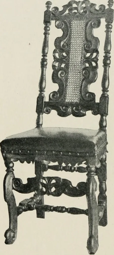An illustration from Furniture of the olden time, 1913, leaf 169
