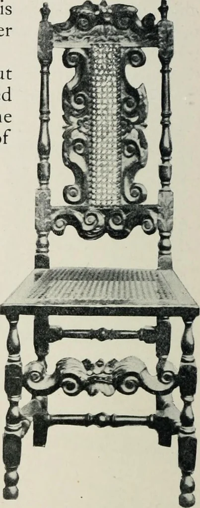 An illustration from Furniture of the olden time, 1913, leaf 169