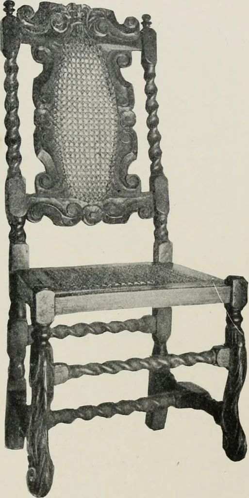 An illustration from Furniture of the olden time, 1913, leaf 170