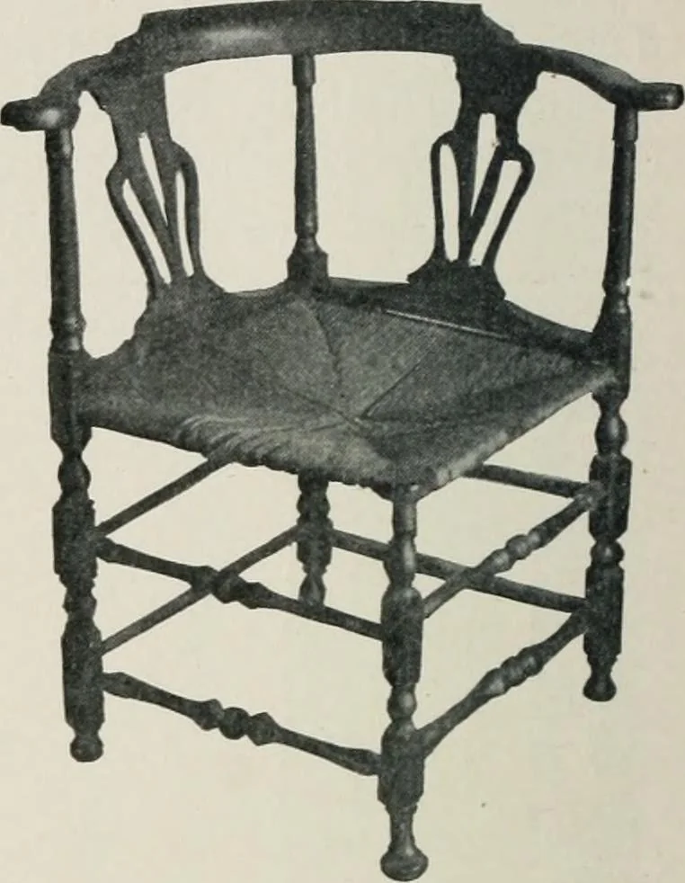 An illustration from Furniture of the olden time, 1913, leaf 177