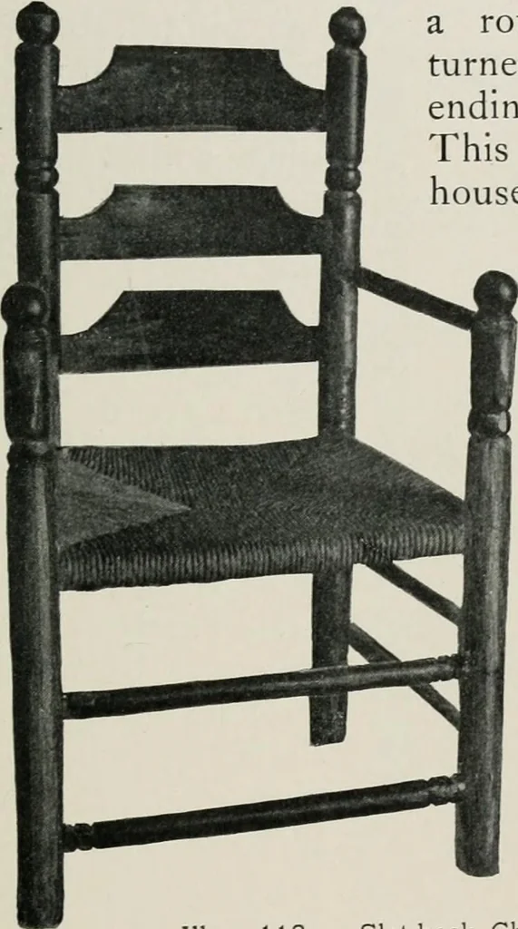 An illustration from Furniture of the olden time, 1913, leaf 178