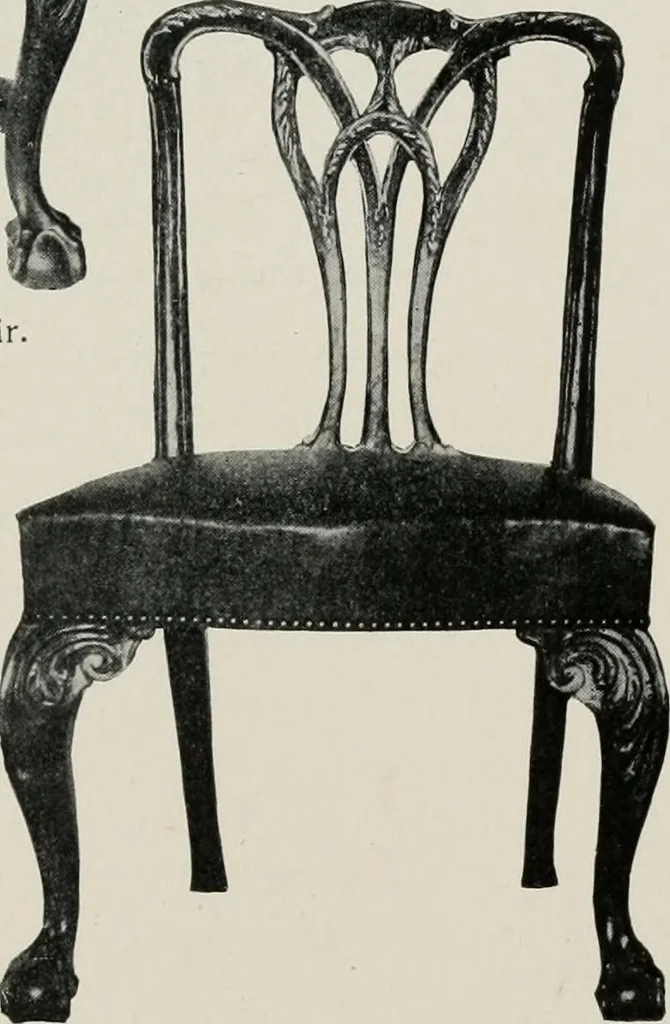 An illustration from Furniture of the olden time, 1913, leaf 192