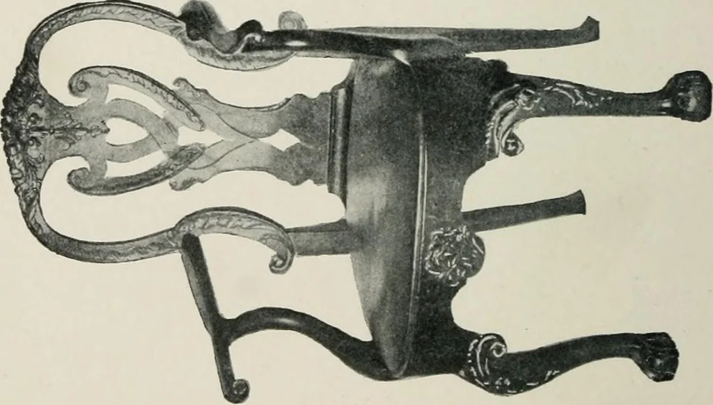 An illustration from Furniture of the olden time, 1913, leaf 195