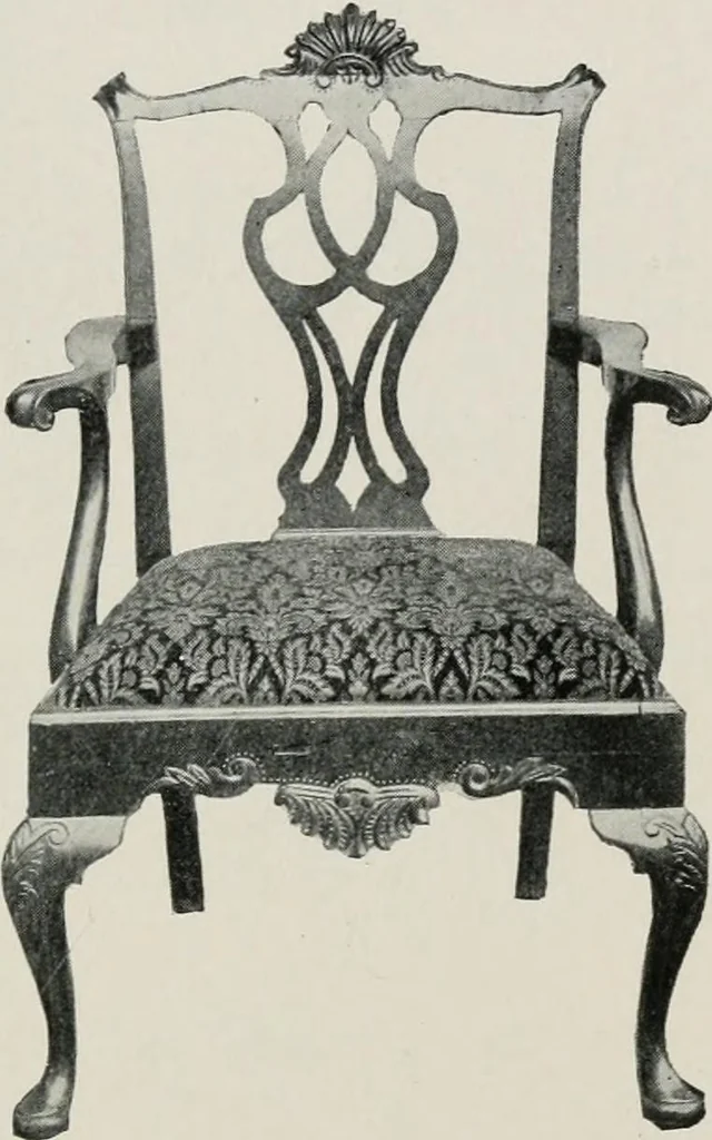 An illustration from Furniture of the olden time, 1913, leaf 196