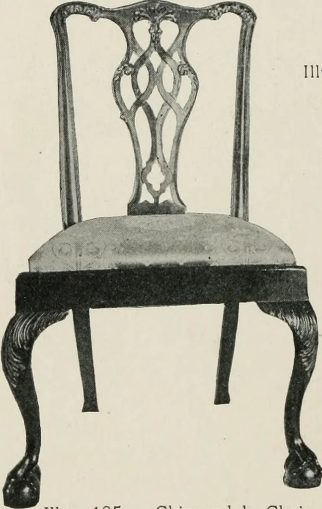 An illustration from Furniture of the olden time, 1913, leaf 197