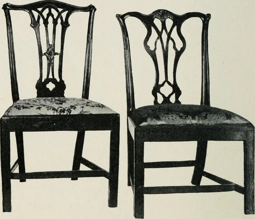 An illustration from Furniture of the olden time, 1913, leaf 199